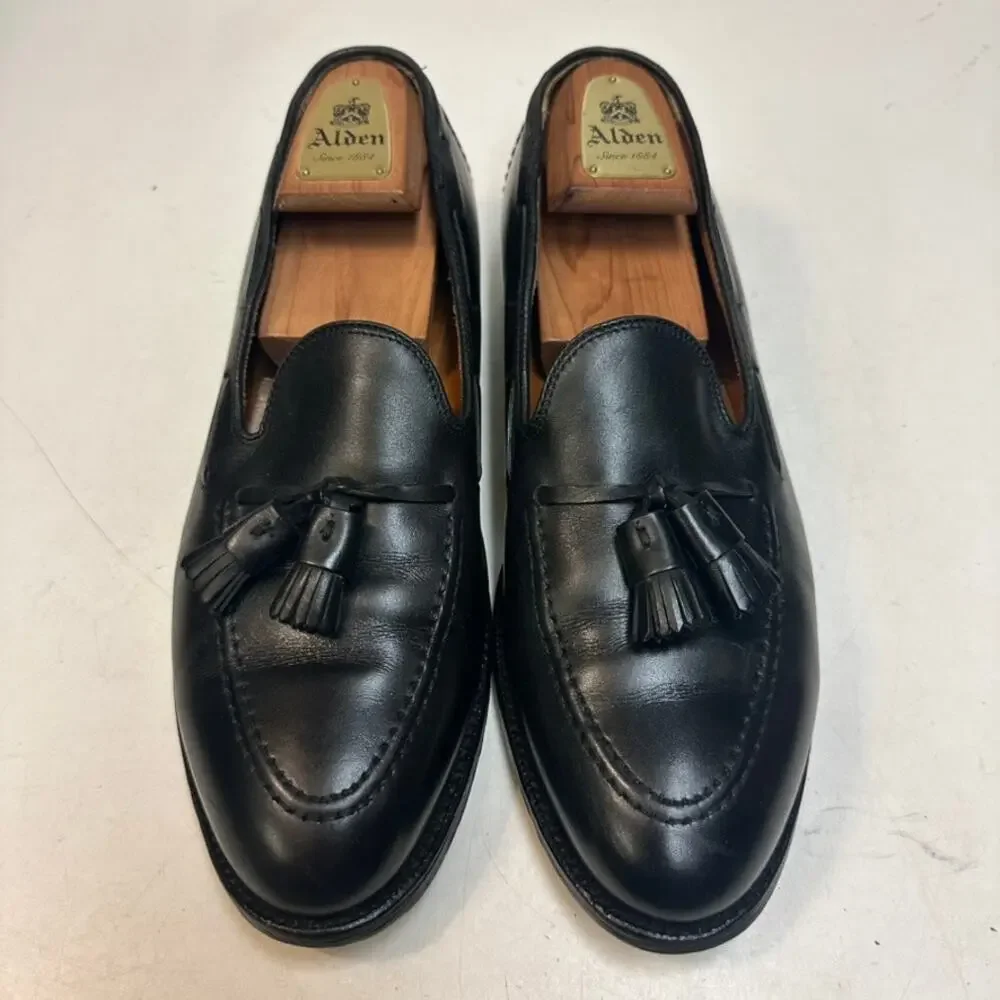 NEW HEELS Alden x Brooks Brothers 06609 Black Calf Tassel Loafer MiUSA 10.5 D